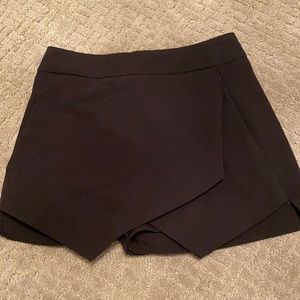 Black Envelope Skirt with shorts in the back